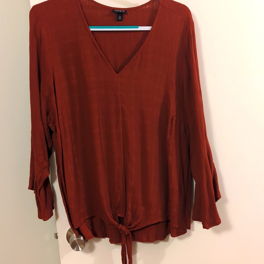 Tie front top